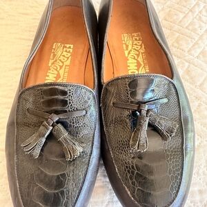 Classic Vintage Salvatore Ferragamo Brown Leather Loafers size 8 FF